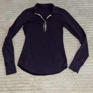 Lululemon Purple  Fast as Light 1/2 Zip Pullover Sweater Women's Size 8